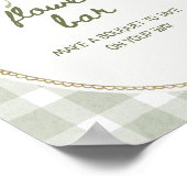 Green Gingham Wildblume Bouquet Blume Bar Poster (Ecke)