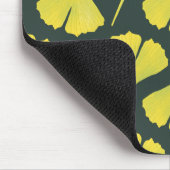 Green Gingko Leaf Nature Lover Botanisches Muster Mousepad (Ecke)