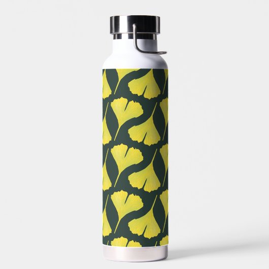 Green Gingko Leaf Nature Lover Botanisches Muster Trinkflasche (Links)