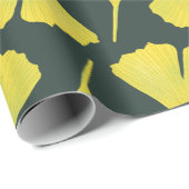 Green Ginkgo Leaf Muster - Botanischer Frühling Geschenkpapier (Rolleneckpunkt)