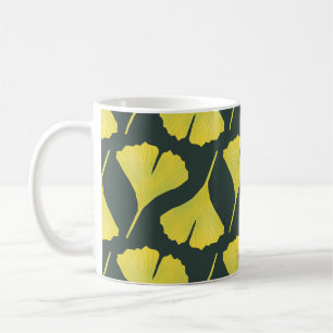 Green Ginkgo Leaf Muster - Botanischer Frühling Kaffeetasse