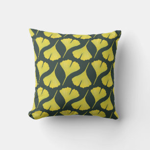 Green Ginkgo Leaf-Muster Kissen