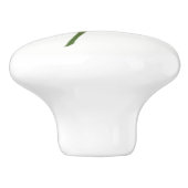 Green Ginko Leaf Knopf Keramikknauf (Seitenansicht)