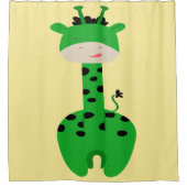 Green Giraffe Duschvorhang (Vorderseite)