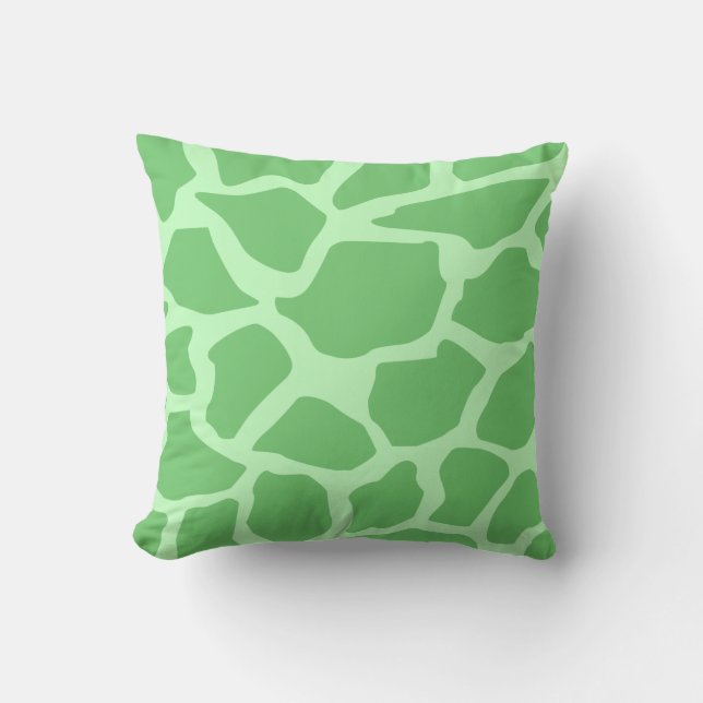 Green Giraffe Muster Kissen (Vorderseite)