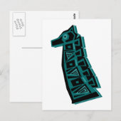 Green Giraffe Postkarte (Vorne/Hinten)