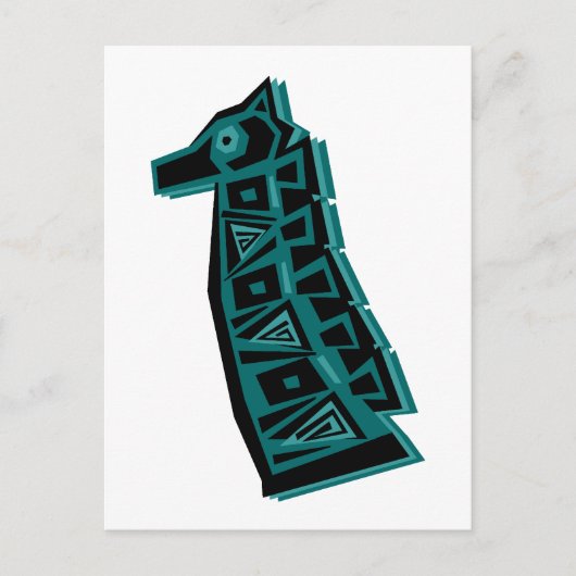 Green Giraffe Postkarte (Vorderseite)