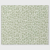 Green Giraffe Print Birthday Geschenkpapier (Flach)
