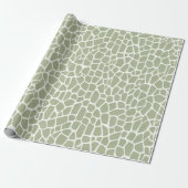 Green Giraffe Print Birthday Geschenkpapier (Ungerollt)