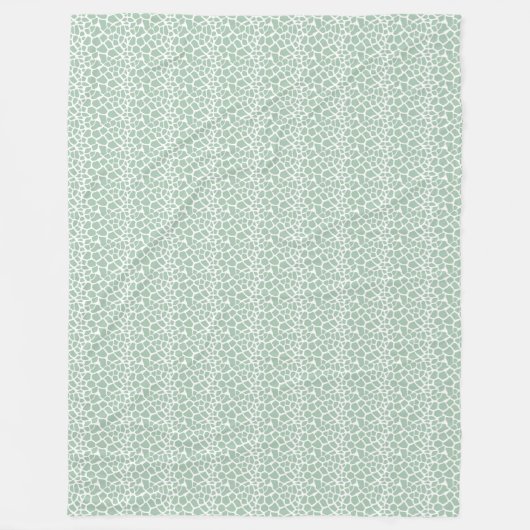 Green Giraffe Print Fleecedecke (Vorderseite)