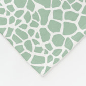Green Giraffe Print Fleecedecke (Ecke)