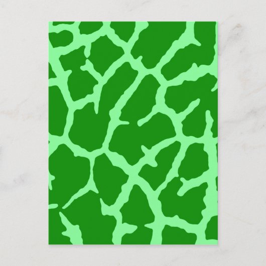 Green Giraffe Print Postkarte (Vorderseite)