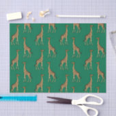 Green Giraffe Wildlife Seidenpapier (Handwerk)