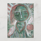 Green Girl Postkarte (Vorderseite)