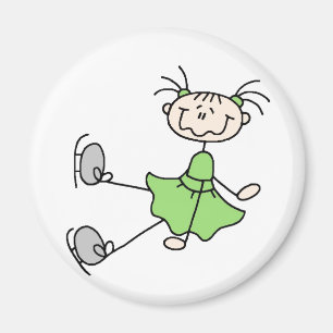 Green Girl Skater Magnet