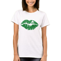 Green Girly Glitzer Kleeblatt Lips | St.
