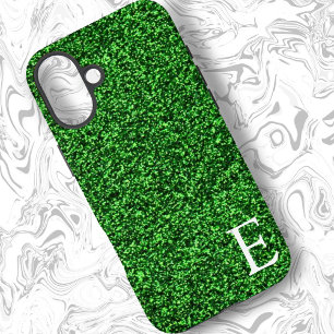Green Girly Printed Glitzer Stilvoll und Niedlich iPhone 16 Plus Hülle