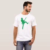 Green Gitarre Player Silhouette T-Shirt (Vorne ganz)