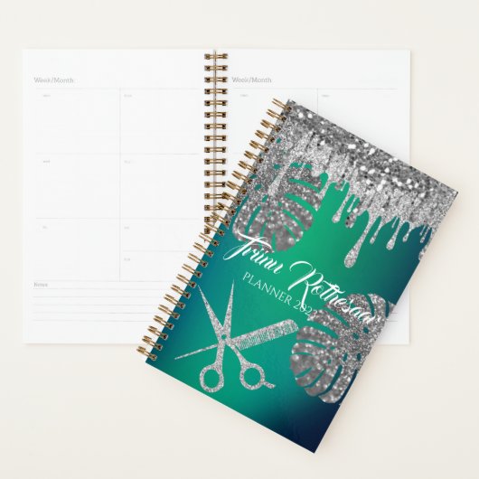 Green Glam Glitzer Hair Salon Planner Planer (Anzeige)