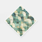 Green Glam Gold Abstrakt Serviette (Ecke)