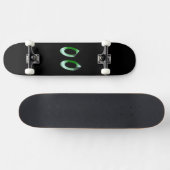 Green Glare Cartoons Eyes Skateboard (Horizontal)