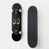 Green Glare Cartoons Eyes Skateboard (Vorderseite)