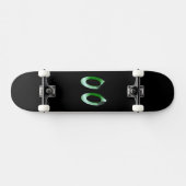 Green Glare Cartoons Eyes Skateboard (Horizontal)