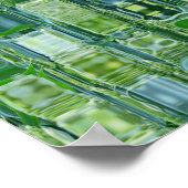Green Glass Blocks Abstrakt Poster (Ecke)