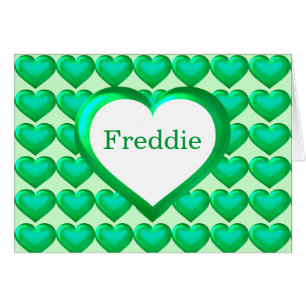 Green Glass Heart Pattern