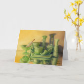 "Green Glassware" Karte (Gelbe Blume)