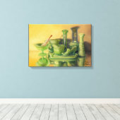 "Green Glassware" Leinwanddruck (Insitu (Holzboden))