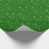 Green Glitter Circles Geometric Pattern Geschenkpapier (Ecke)
