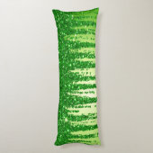 Green Glitter Drip Background With Sparkling Seitenschläferkissen (Rückseite (Vertikal))