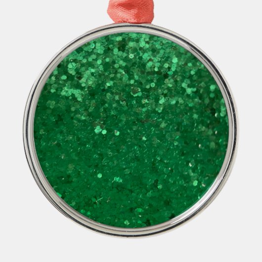 Green Glitter to Customize Ornament Aus Metall (Vorne)