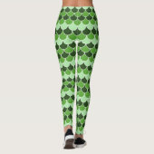 Green Glittery Mermaid Scales Muster Leggings (Rückseite)