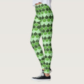 Green Glittery Mermaid Scales Muster Leggings (Links)
