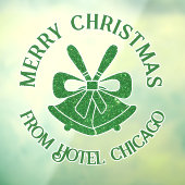 Green Glitzer Bells Custom Holiday Fensteraufkleber (Blatt 3)