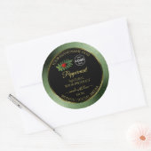 Green Glitzer Black Product Labels Ladybug Logo Runder Aufkleber (Umschlag)