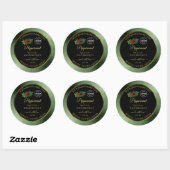 Green Glitzer Black Product Labels Ladybug Logo Runder Aufkleber (Blatt)