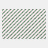 Green Glitzer Blue Ornaments Bows Weihnachten Geschenkpapier Set (Vorderseite)