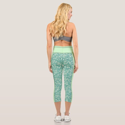 Green Glitzer Capri Leggings (Rückseite)