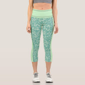 Green Glitzer Capri Leggings (Vorderseite)