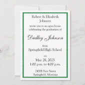 Green Glitzer Class of 2025 Foto Open House Einladung (Rückseite)