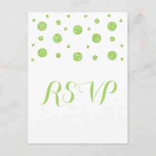 Green Glitzer Confetti Response Postkarte
