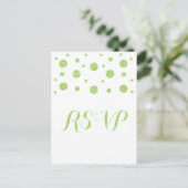 Green Glitzer Confetti Response Postkarte (Stehend Vorderseite)