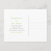 Green Glitzer Confetti Save the Date Postkarte (Rückseite)