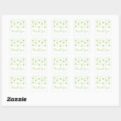 Green Glitzer Confetti Wedding Danke Stickers (Blatt)