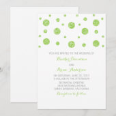 Green Glitzer Confetti Wedding Einladung (Vorne/Hinten)