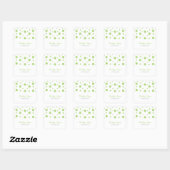 Green Glitzer Confetti Wedding Stickers (Blatt)