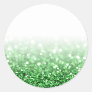 Green Glitzer Custom Trendy Runder Aufkleber